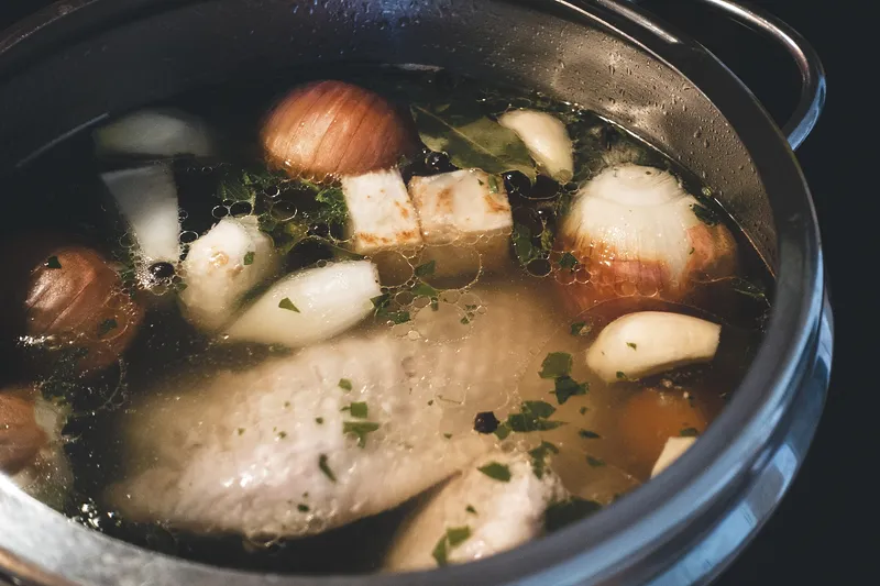 Chicken soup in crock pot